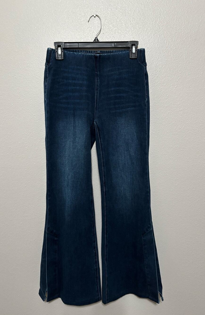 SOFT SURROUNDINGS Elastic Waist Flare Jeans Size XS